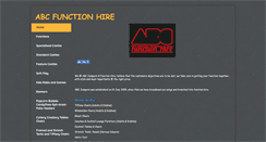 Desktop Screenshot of abcfunctionhire.com